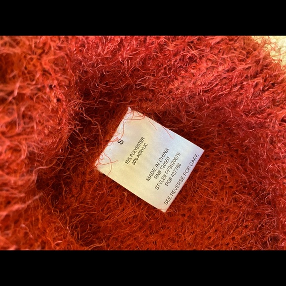 Soft & Fluffy Red Sweater - Picture 3 of 3